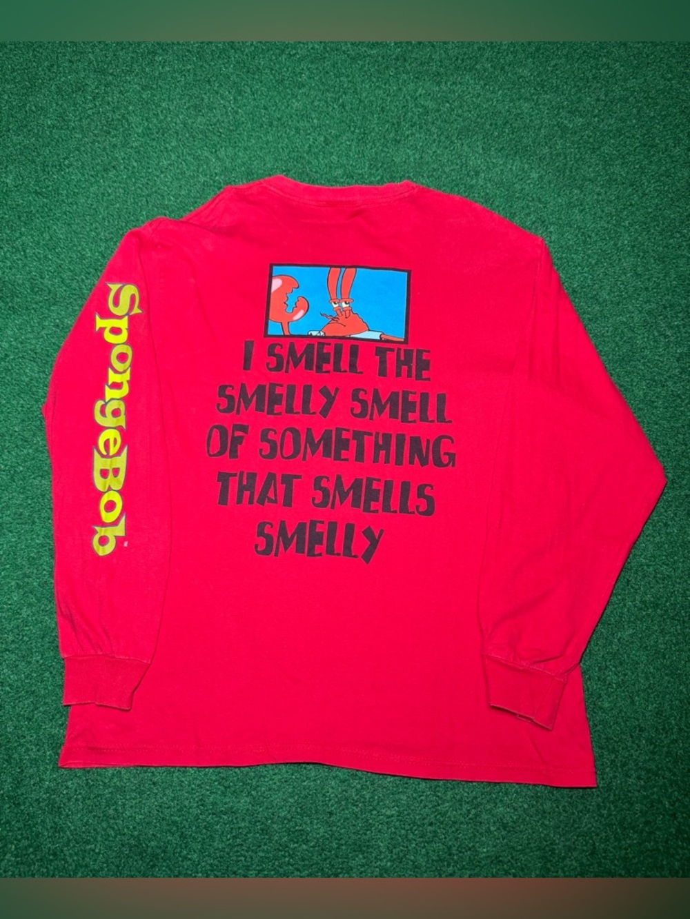 Spongebob Vintage Nickelodeon Long Sleeve I Smell A Smelly Smell Large T Shirt